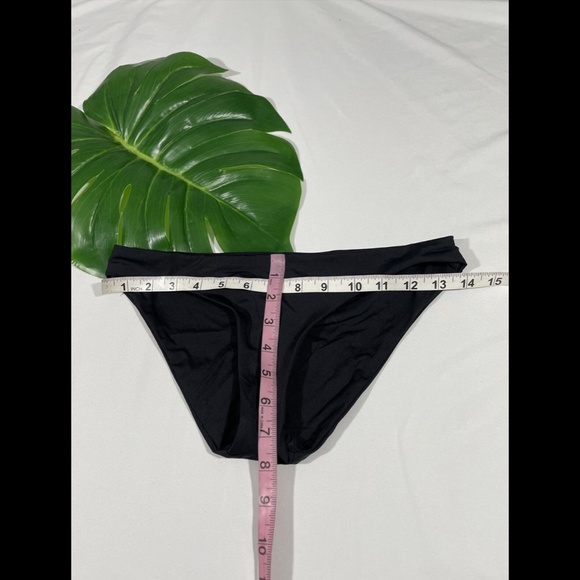 NEW BECCA [ XS ]‎ Color Cod Shirred Back Hipster Bikini Bottoms in Black - Picture 2 of 10